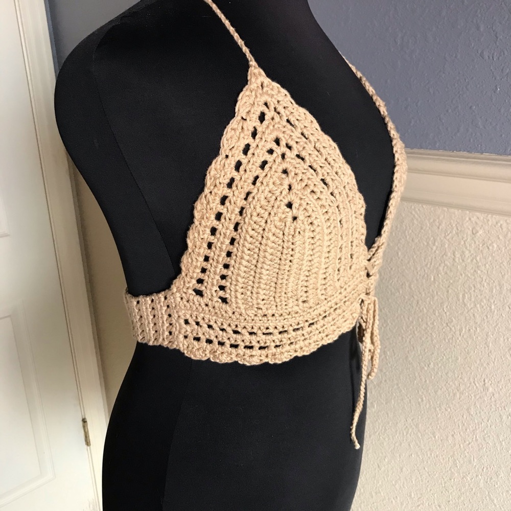 Plus Size Crochet Bralette Handmade - Picture 2 of 7